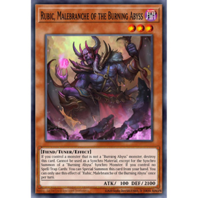 Rubic, Malebranche of the Burning Abyss -- NECH-EN082 -- Ultra Rare -- 1s Edition   -  -Condicion: Lightly Played